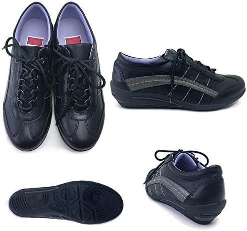 Amazon スニーカー レディース 幅広 3e ローカット ウェッジヒール レディーススニーカー 紐 靴 歩きやすい 軽量 おしゃれスニーカー ウォーキングシューズ 通勤 通学 ダークブラウン 23 0cm ダークブラウン 23 0cm ノーブランド品 スニーカー