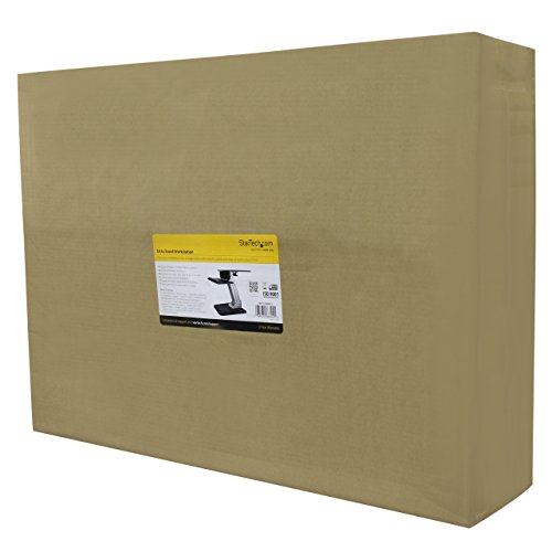 StarTech.com Height Adjustable Standing Desk Converter - Sit Stand Desk with One-finger Adjustment - Ergonomic Desk