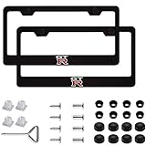 2Pcs Nissan GT-R Matte Aluminum Alloy License Plate Frame,with Screw Caps Cover Set, Suitable for US Standard Car License Frame for Nissan GT-R.
