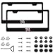 2Pcs Nissan GT-R Matte Aluminum Alloy License Plate Frame,with Screw Caps Cover Set, Suitable for US Standard Car License Frame for Nissan GT-R.