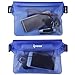 IPOW IP68 Waterproof Pouch with Waist Strap (2 Pack) | Best Way to Keep Your Phone and Valuables Safe and Dry | Perfect for Boating Swimming Snorkeling Kayaking Beach Pool Water Parks