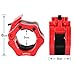 Dreapark for 2PCS/Pair Quick Release 50mm Olympic Barbell Clamp Collar Lock for Pro Crossfit Training (1 Pair, Red)