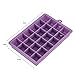 Ice Cube Tray, Silicone Square Ice Tray Easy Release Stackable Ice Cube Mold with Removable Lid， 24 Cavity (Purple)