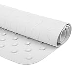 JOYLINK Antibacterial Bath Mat Shower Mat, 16 x 28 inches, White