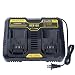 Lasica DCB102BP 20V Dual Port Charger for DEWALT 12/20-Volt MAX Jobsite Charging Station DCB102 DCB104 DCB118 DCB115 DCB107 Dewalt 20V/60V MAX Battery DCB205-2 DCB206-2 DCB204 DCB203 DCB606-2 DCB609-2