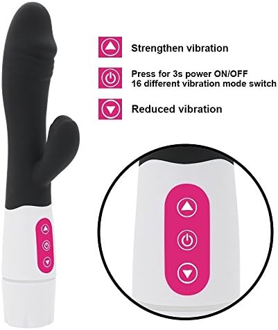 Uskincare 16-Speed Vibrating Silicone Vibrator (black2)