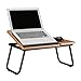 Relaxdays Tilting Laptop Table, MDF Notebook Lapdesk for Your Bed, Tray HxWxD: 23.5 x 56.3 x 31.6 cm, Naturalthumb 4