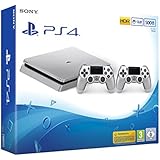 PlayStation 4 - Konsole (500GB, silber, slim) inkl. 2. DualShock Controller