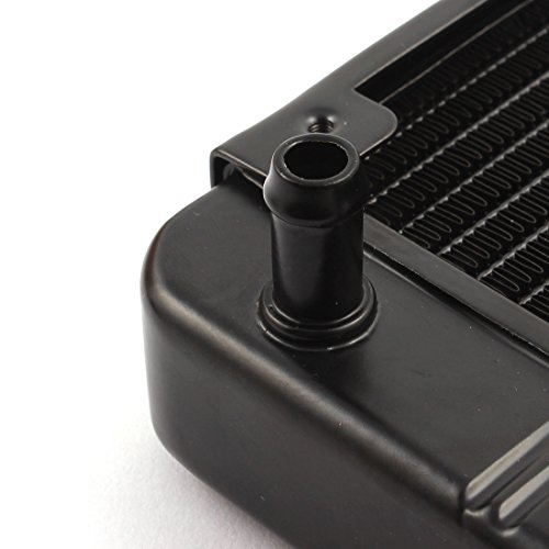 uxcell Aluminum CPU 18 Pipes Water Cooling System Heat Exchanger Radiator 120mm Black