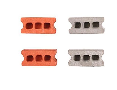 Kikkerland Cinder Block Magnets (Set of 4), Multicolored