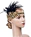 1920s Accessories Headband Necklace Gloves Cigarette Holder Flapper Costume Accessories Set for Women(ba)