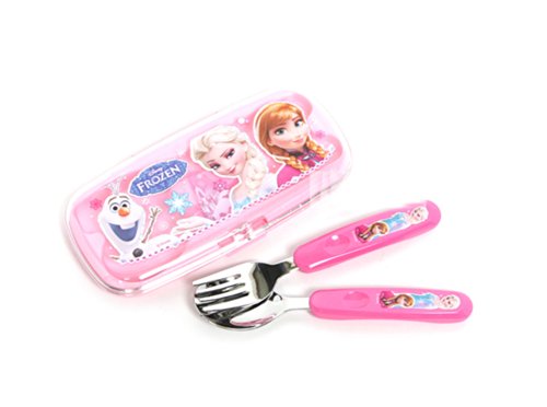 Disney Frozen Children Kid Spoon Fork Set with Case 042493