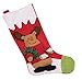 Clever Creations Cute Brown Reindeer Hanging Christmas Stocking, Perfect for Small Gifts, Stocking Stuffers and Candy