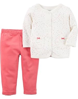 Baby Girls' 2-Piece Heart Print Cardigan Set