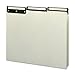 Smead 100% Recycled Pressboard File Guides, Flat Metal 1/3-Cut Tab with Insert (Blank), Letter Size, Gray/Green, 50 per Box (50534)