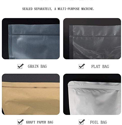 LKNJLL Vakuumierer 70 kPa Vollautomatische Vakuum Lebensmittel Sealer Maschine, Dry & Nassfutter-Modi… – Bild 8