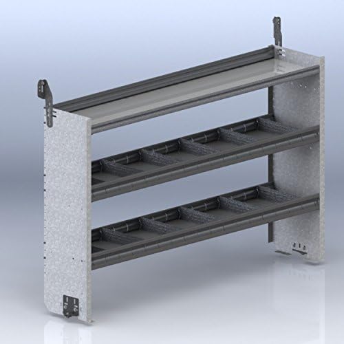 Ranger Design Square back shelving unit with 1 open &amp; 2 divided shelves, 14"d x 70"w x 46"h