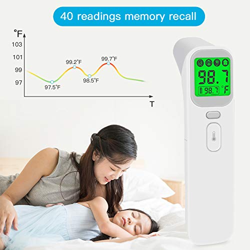 Digital Infrared Thermometer Medical Baby Thermometer for Fever Non Contact Medical Infrared Thermometer Baby Thermometer Forehead and Ear thermometer for kids Adult and Object 4 in 1 with-FDA Approve