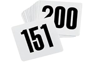 ROY TN 151 200 -Royal Industries Number 151-200 Plastic Number Card Set, Plastic, 4'' by 4'', White Base with Black Numbers
