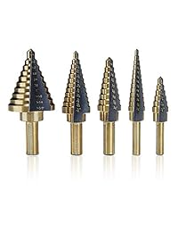 yxgood 5pcs HSS Cobalto de múltiples herramientas agujero 50 tamaños paso Juego de brocas