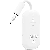 Twelve South AirFly Pro 2 Bluetooth Adapter for Airplane, Pair 2 AirPods or Wireless Headphones – 3.5mm AUX Bluetooth Transmi