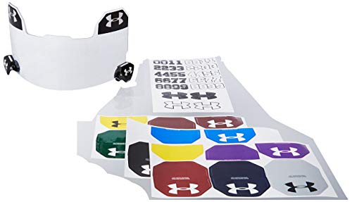 image for Under Armour Standard Football Helmet Visor, Clear (Renewed), mens