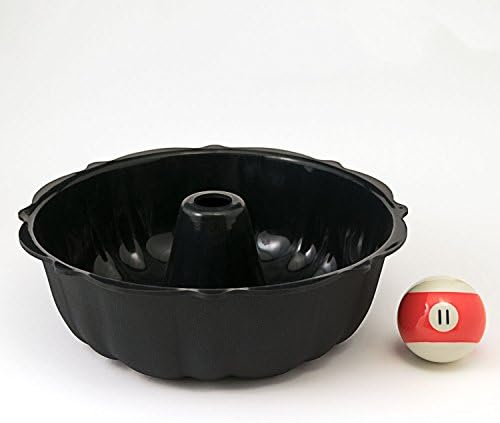 Marathon Housewares KW200012BK Premium Silicone Bundt Pans, Black