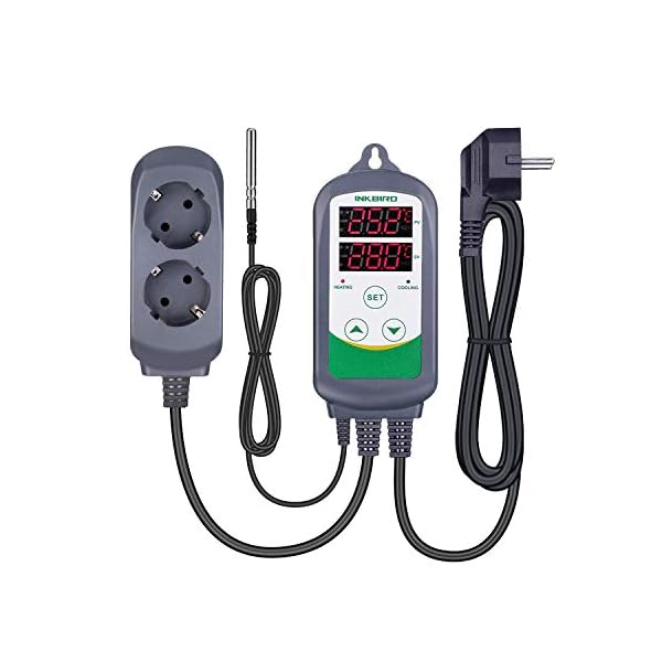 Inkbird ITC-308 Digitaler Temperaturregler mit fÃ¼hler, Heizen KÃ¼hlen Temperaturschalter, 230V Thermostate – Bild 5