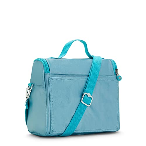 Kipling New Kichirou Metallic Lunch Bag Naturl Aqua Met on Galleon