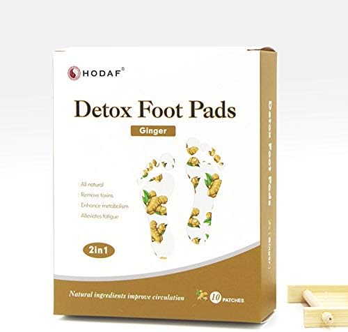 GX GLOBAL Foot Pads 100% All Natural Organic Premium Foot Care,Premium Body Cleanse Foot Pads - Stress, Pain Natural Deep Sleep Aid - Energy(10 Packs per Box) (Ginger)