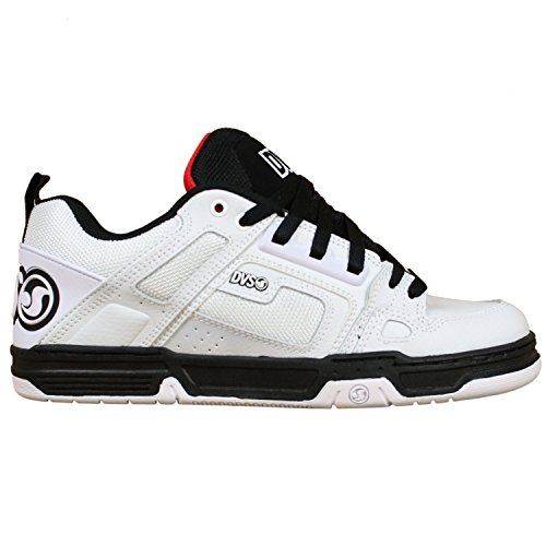 DVS Men's Comanche Skateboarding Shoe, White/Black/Red, 11 M US