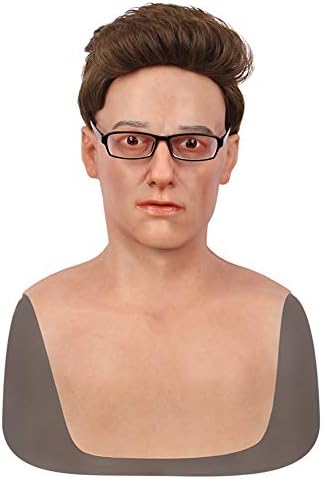 SZANDY Real Skin Halloween Male Realistic Adult Silicone Full Face Mask for Crossdresser Transgender Cosplay