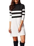 ROMWE Women's Long Sleeve Loose Cotton Shift Dress