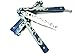 Icetek Sports Metal Practice Butterfly Trainer Knife, Blue Scorpion