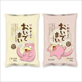 Amazon 米 白米 ポケモン ヤドンのおいでまい 香川県産 ピンク300ｇ イエロー300ｇ 合計2袋 香川県産 白米 特a評価 米袋 は真空包装 おいでまい 白米 胚芽米 通販