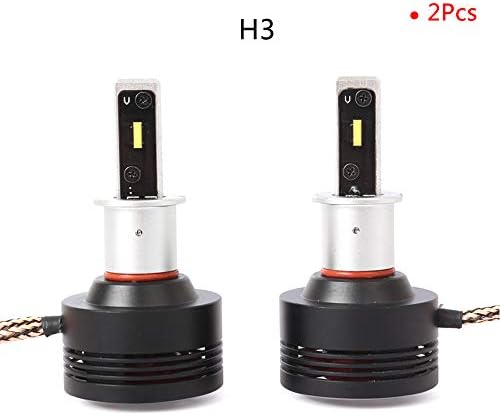Car LED Head Lights Bulbs Replace For Car Halogen Lights Or HID Bulbs Black 2 Pcs,H3