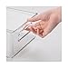 mDesign Storage Bin (2 Pack) - Strong Clear Plastic Fridge Organizer - BPA Free Vegetable Tray - Clear