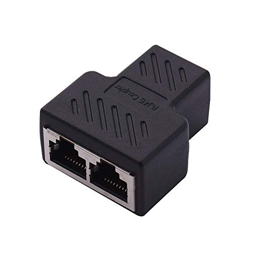 Topaty Network Cable Extension Splitter One-to-Two Converter Head CAT6 RJ45 CAT5 Network tee Head