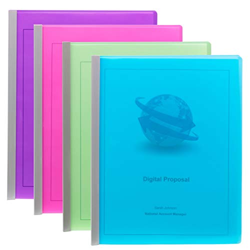 Smead Poly Report Cover with Sliding Bar, 25 Sheet Capacity, Letter Size, Assor…