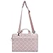 MOSISO Laptop Shoulder Bag Compatible with 13-13.3 inch MacBook Pro, MacBook Air, Notebook, Canvas Geometric Pattern Protective Carrying Handbag Briefcase Sleeve Case Cover, Pink Quatrefoil