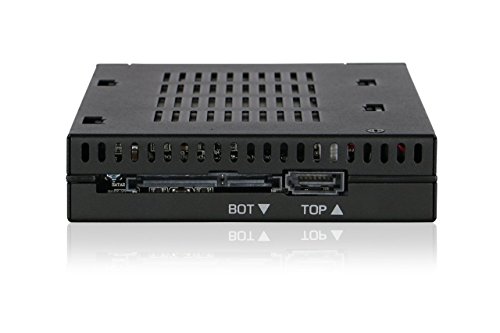 ICY DOCK Dual Bay 2.5 to 3.5 SATA / SAS SSD/ HDD Trayless Hot-swap Dock / Mobile Rack For 3.5 Drive Bay - flexiDOCK MB522SP-B