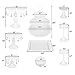 Happybuy 12 PCS White Cake Stands Set Metal Antique Cupcake Stand Pastry Trays Dessert Display Plate Birthday Party Wedding Cake Stand Holder with Crystal Pendants and Beads (12PCS, White)
