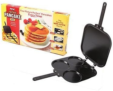 2 in 1 Four Picture Perfect Pancake Maker Pan and Omelet Maker Pan by Perfect Pancake