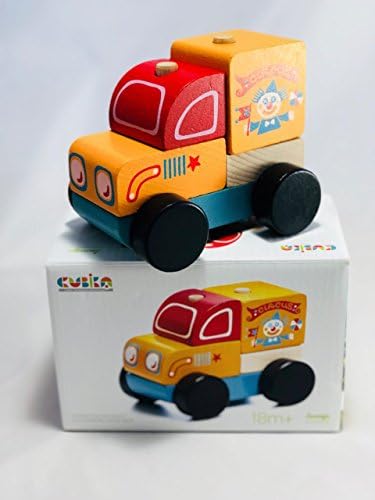 Wooden Car Circus - Ideal Toys for Babies or Infants – Non-Toxic &amp; Safe German Colors – Made from Premium Wood Grown in Mountains – Best Toys for Toddlers – Circus