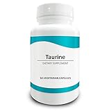 Pure Science Taurine 1000mg –Taurine Supplement Improves Cardiovascular Health, Regulates Blood Sugar Level & Mood - 50 Vegetarian Capsules of Taurine Powder