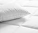 Superior White Down Alternative Pillow 2-Pack, Premium Hypoallergenic Microfiber Fill, Medium Density for Back, Stomach, and Side Sleepers - King Size, Solid White