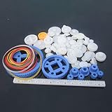 Supertool 80PCS Motor Gear Set Plastic Pulley Mini Belt Worm Kits Robot Toy DIY view 6