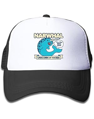 Kids Narwhal Unicorn Of The Sea Real Trucker Mesh Baseball Cap Hat Trucker Hats Pink