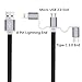 Multi USB Type C 3A Fast Charging Cable [3.3ft 2Pack] Miger USB-A to Lightning/Type C/Micro USB Charge Cord Compatible with iPhone,Huawei,HTC,LG,Samsung Galaxy,Google,Tablets,Smartphones