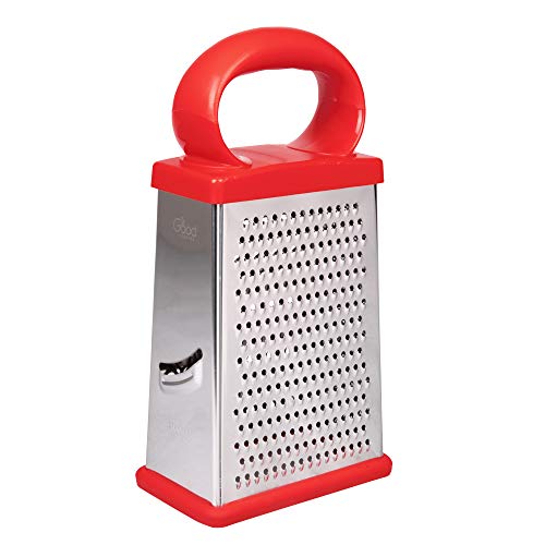 Box Cheese Grater w 2 Attachable Storage Containers 4Sided Stainless